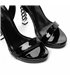 Giaro platform sandal Abriel black shiny