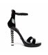 Giaro platform sandal Adara black shiny