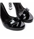 Giaro platform sandal Adara black shiny