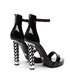 Giaro platform sandal Adara black shiny
