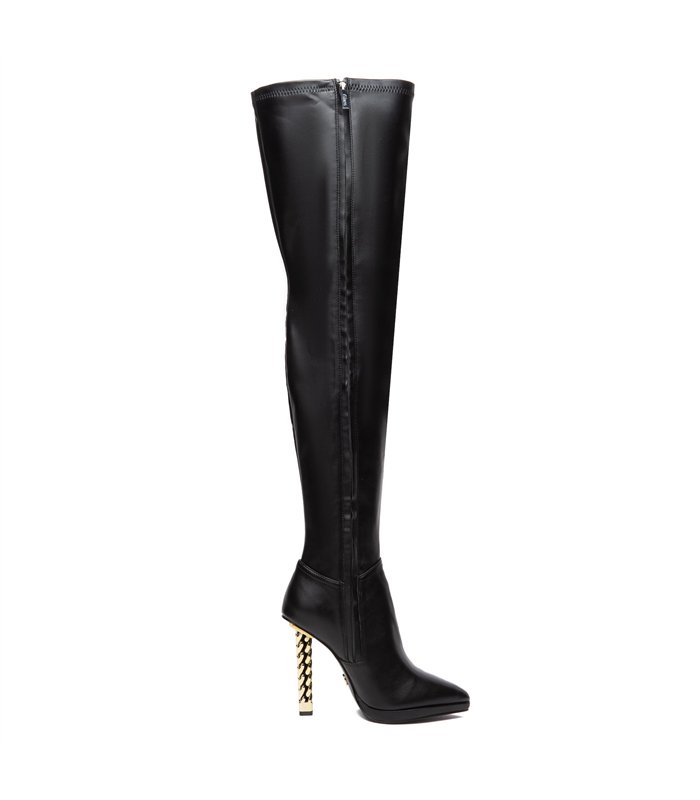 Giaro Platform Overknee Boots Alissa Black Matt