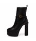 Giaro platform ankle boots Bamara black matt