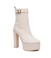 Giaro platform ankle boots Bamara beige velor