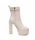 Giaro platform ankle boots Bamara beige velor