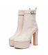 Giaro Plateau Stiefelette Bamara Beige Velour