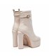 Giaro Plateau Stiefelette Bamara Beige Velour