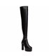 Giaro Platform Overknee Boots Bryanna Black Matt