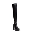 Giaro Platform Overknee Boots Bryanna Black Matt