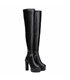 Giaro Plateau Overknee Stiefel Bryanna Schwarz Matt