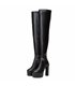 Giaro Platform Overknee Boots Bryanna Black Matt