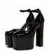 Giaro Platform Sandal Skyrise Black shiny