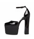 Giaro Platform Sandal Skyrise Black shiny