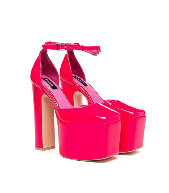 Giaro platform sandal Skyrise fuchsia shiny