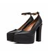 Giaro Platform Sandals Stylet Black Matt