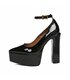 Giaro Platform Sandals Stylet Black shiny