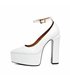 Giaro Platform Sandals Stylet White shiny