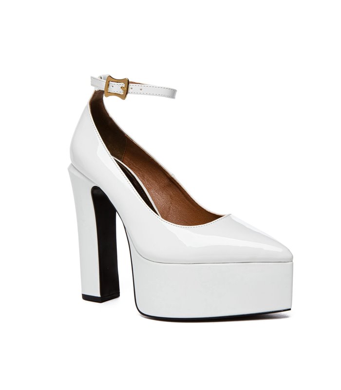 Giaro Platform Sandals Stylet White shiny