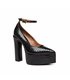 Giaro Platform Sandals Stylet Black Crocodile Pattern