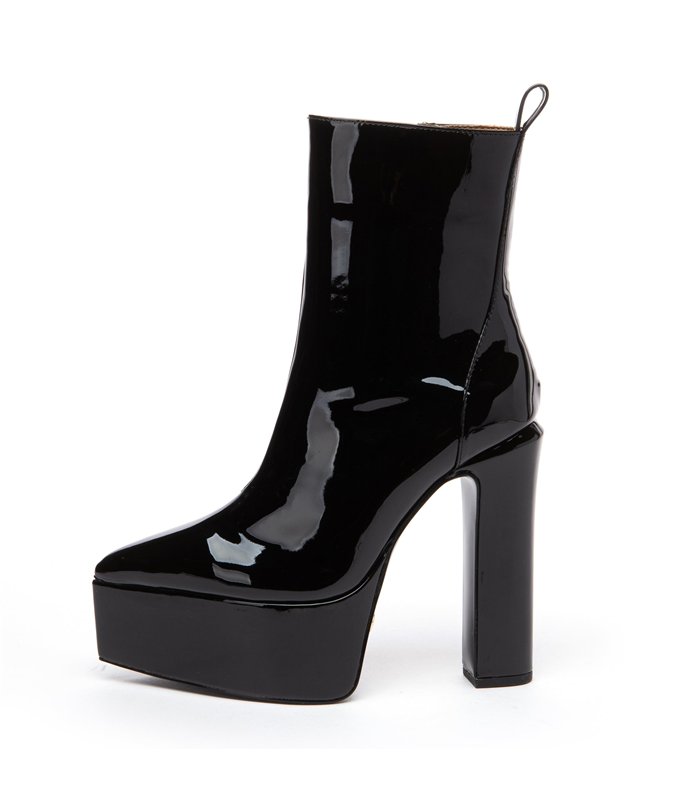 Giaro platform ankle boots Stash black shiny