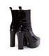 Giaro platform ankle boots Stash black shiny