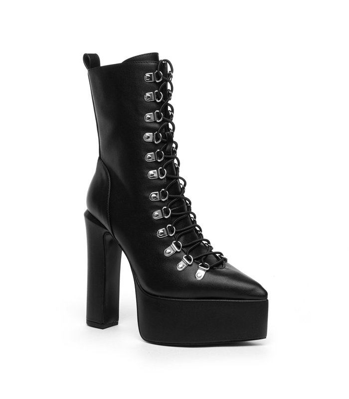 Giaro Platform Ankle Boots Scenic Black Matt