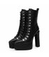 Giaro Platform Ankle Boots Scenic Black Matt