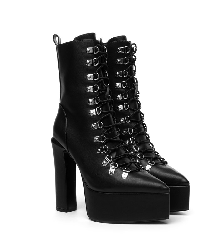 Giaro Platform Ankle Boots Scenic Black Matt