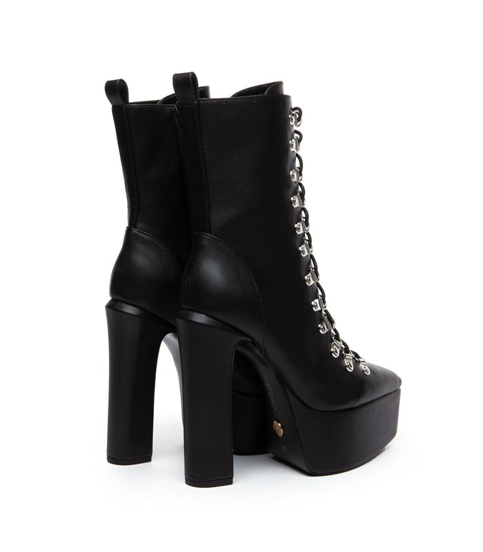 Giaro Platform Ankle Boots Scenic Black Matt