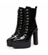 Giaro platform ankle boots Scenic black Shiny