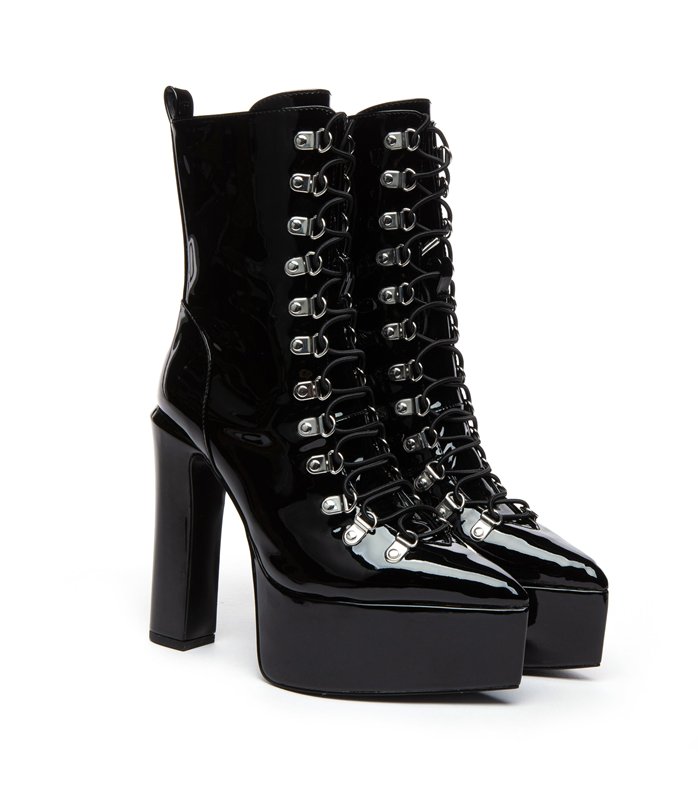 Giaro platform ankle boots Scenic black Shiny