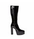 Giaro plateau ankle boots Sarahi black shiny
