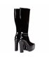 Giaro plateau ankle boots Sarahi black shiny