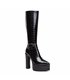 Giaro Platform Ankle Boots Sarahi Black Crocodile Pattern