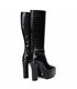 Giaro Plateau Stiefel Sarahi Schwarz Krokodilmuster