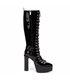 Giaro Platform Boots Stragazer Black shiny