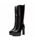 Giaro Platform Boots Stragazer Black shiny