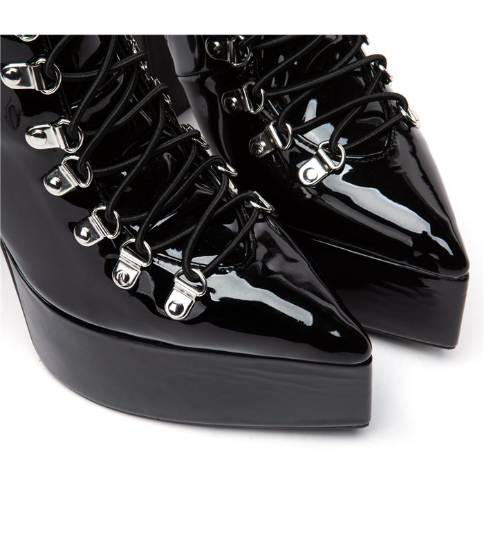 Giaro Platform Boots Stragazer Black shiny