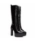 Giaro Platform Boots Stragazer Black shiny