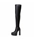 Giaro platform boots Saphina black matt