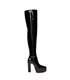 Giaro platform boots Saphina black shiny