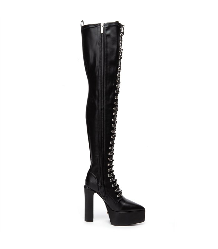 Giaro Platform Boots Secretz Black Matt