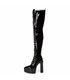 Giaro platform boots Secretz black shiny