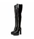 Giaro platform boots Secretz black shiny