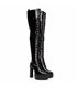 Giaro platform boots Secretz black shiny