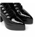 Giaro platform boots Secretz black shiny