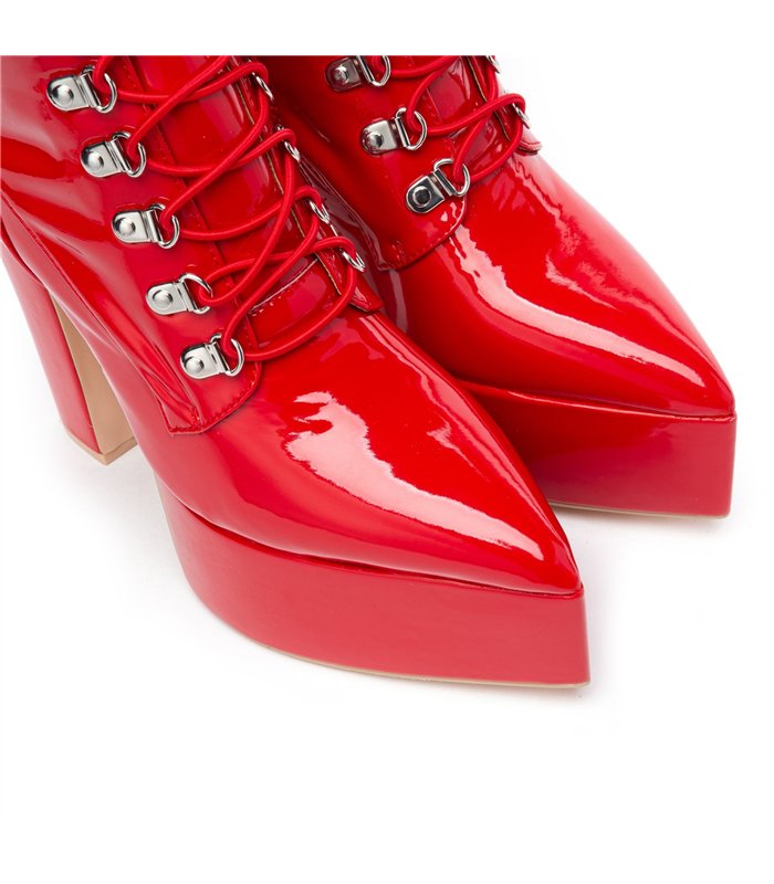 Giaro platform boots Secretz red shiny