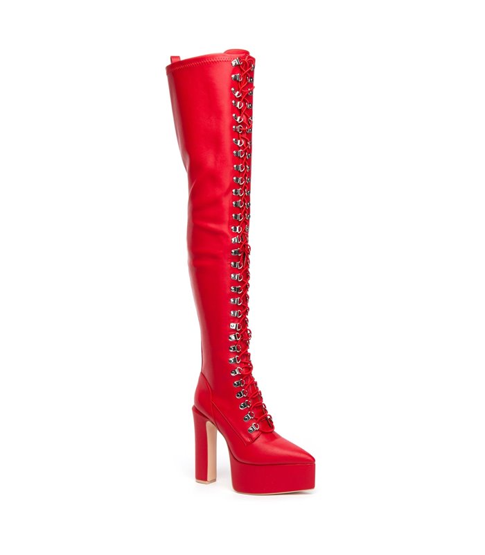 Giaro Plateau Stiefel Secretz Rot Matt