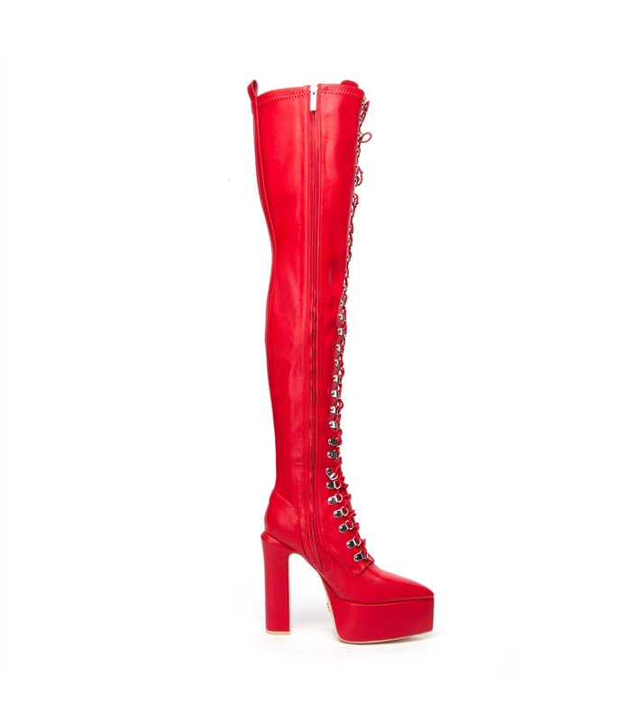 Giaro Platform Boots Secretz Red Matt