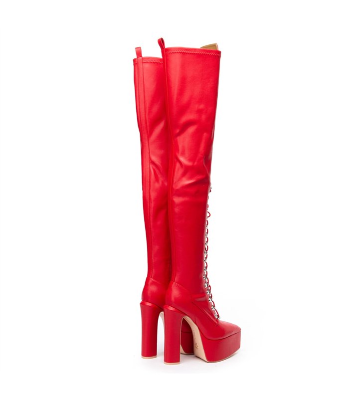 Giaro Platform Boots Secretz Red Matt