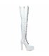 Giaro platform boots Secretz white shiny